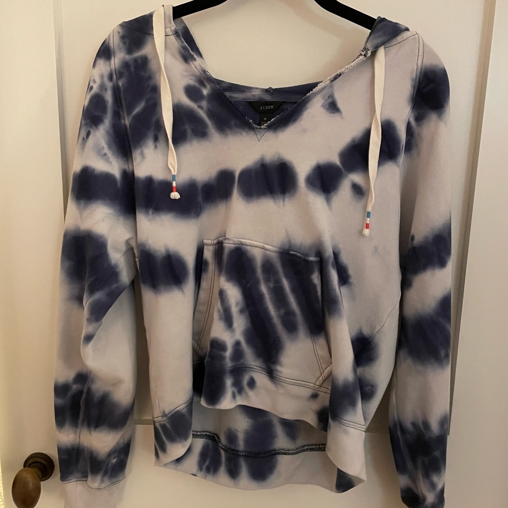 JCREW Navy & white hoodie